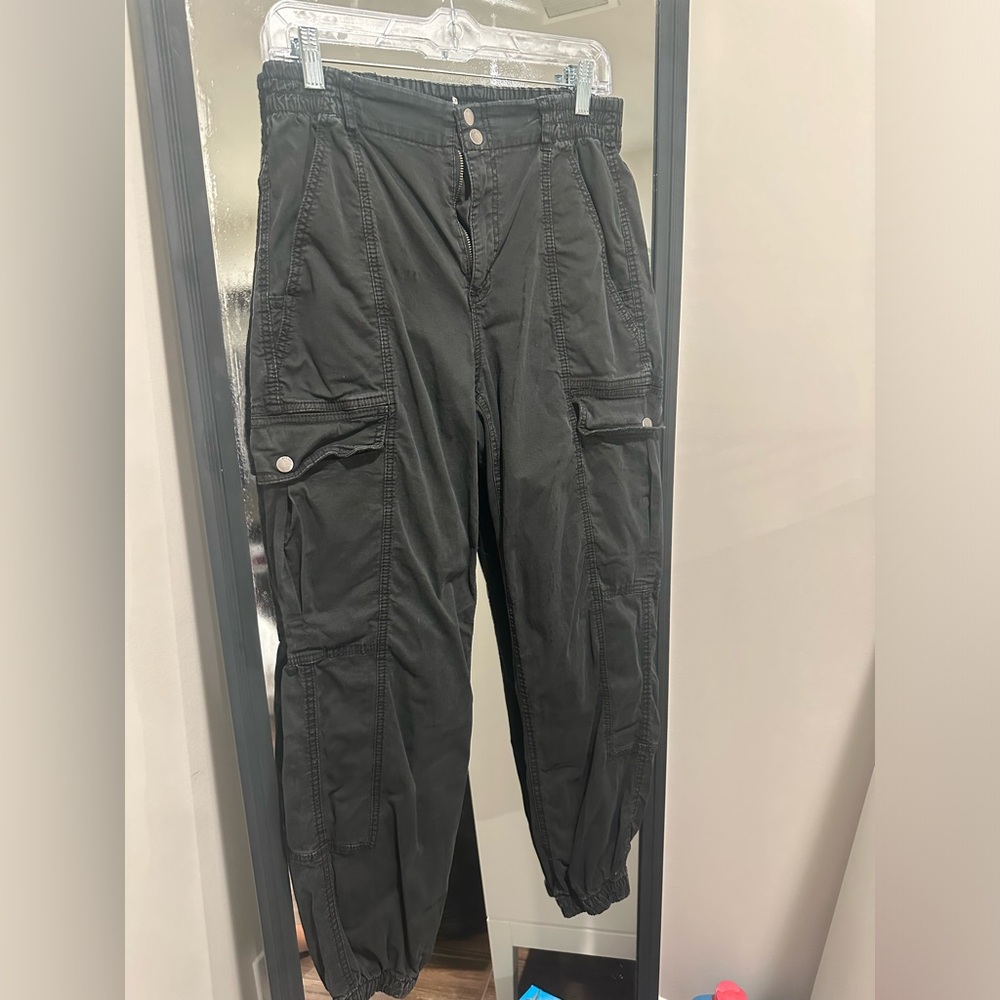 Black Garage Cargo Joggers